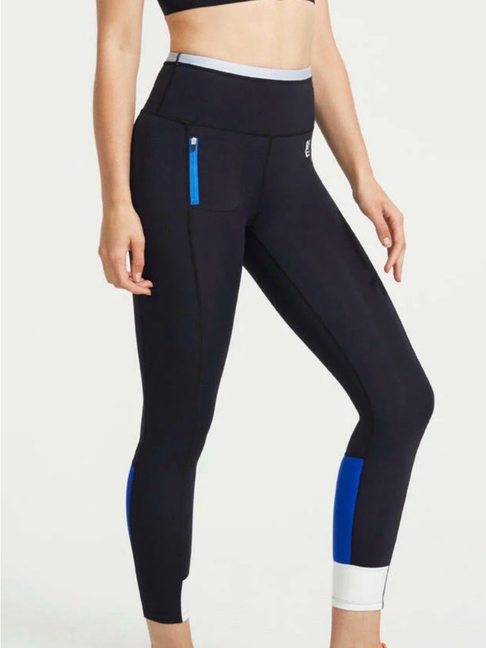 REVOLVE PE Nation Square Up High-Waist Black Colorblock Athletic Leggings